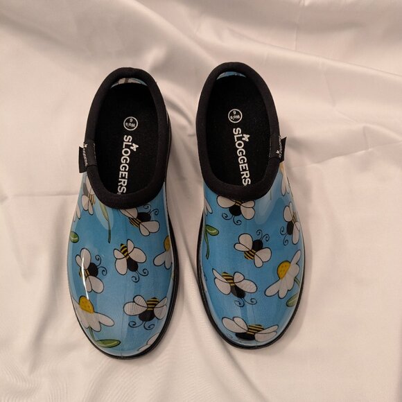 Sloggers Bee and Flower Rain Print Garden or Rain Shoes - Picture 2 of 7